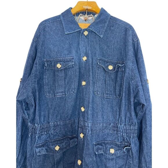 Vintage Duke Haband Oversized Y2K, Old Money Denim Jacket Blue Sz: XL - Picture 2 of 6